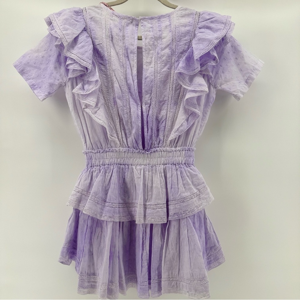 NWT Love Shack Fancy Natasha mini dress SzP ruffles feminine lace cottagecore - Picture 3 of 15
